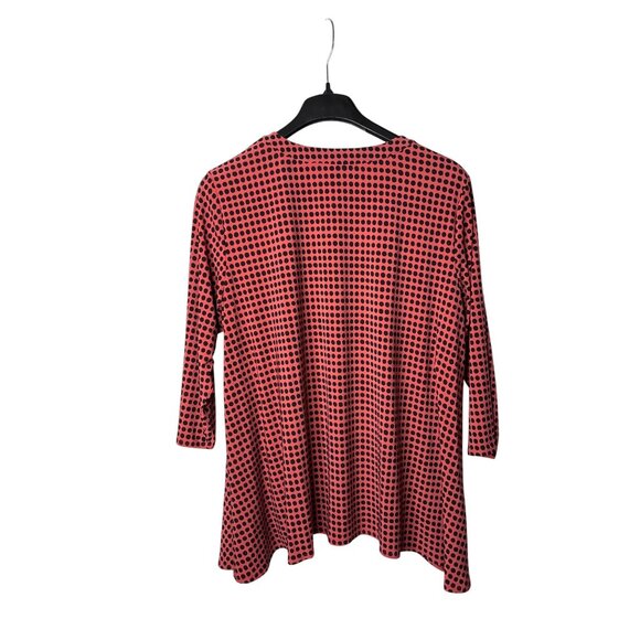 Anne Klein Plus Size Womens Blouse Top Size 2X Handkerchief Hem Polka Dots New - Picture 3 of 6